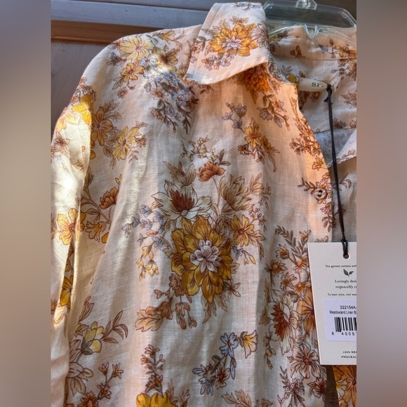 Spell Meadowland Linen Blouse New with Tags! - Picture 11 of 12